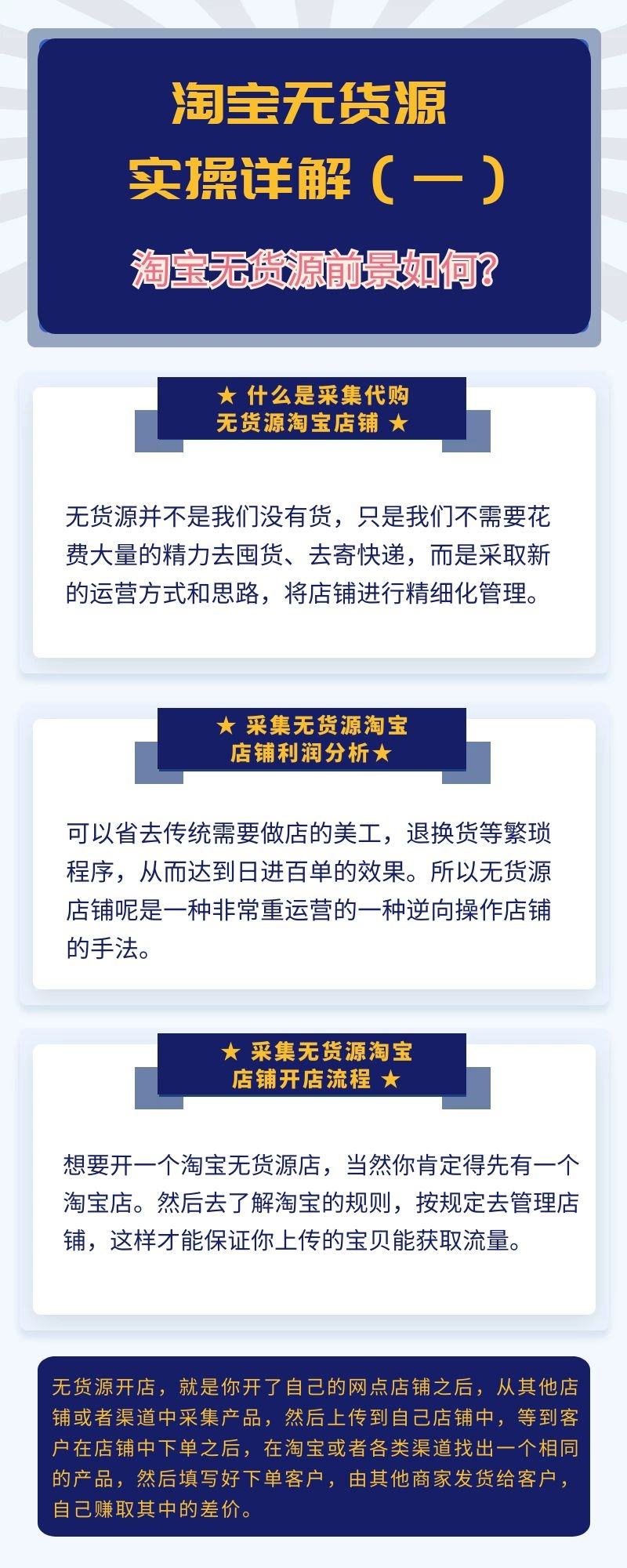 淘宝无货源实操详解：淘宝无货源前景如何？（淘宝为什么没有货源）