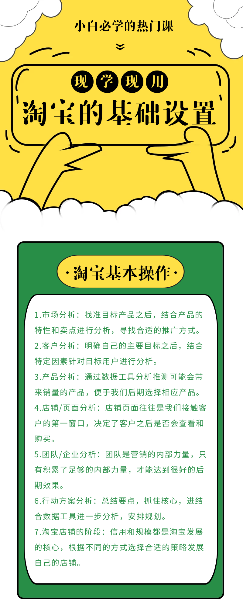 淘宝的基础设置：小白必学的热门课