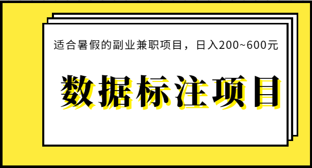 数据标注项目：适合暑假的副业兼职项目，日入200~600元